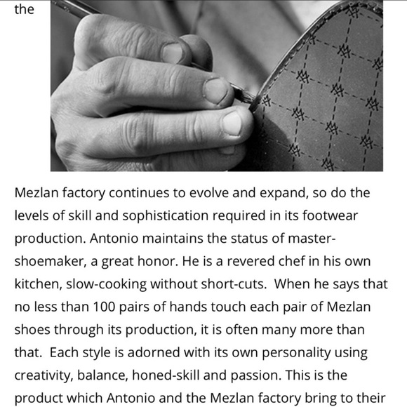 Mezlan Men’s Black Dress 100% Leather Oxford Hand Made Shoes Size 7 1/2 M EUC - Picture 12 of 13